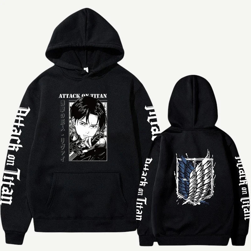 Anime Attack on Titan Levi bluza 100% bawełna