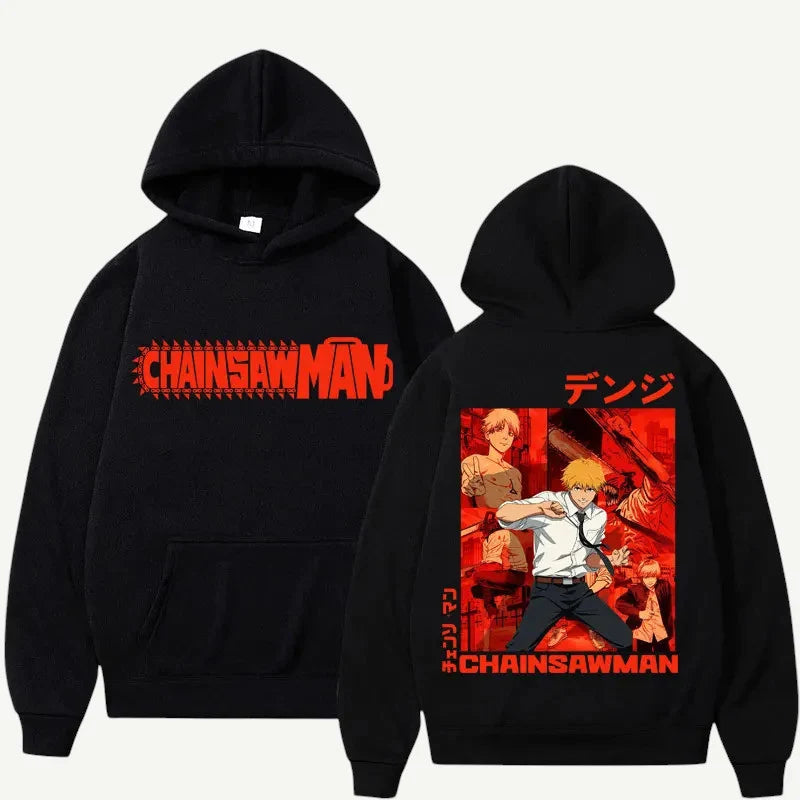 Anime Chainsaw Man Denji bluza 100% bawełna