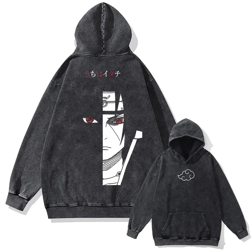 Anime Naruto Itachi Uchiha bluza 100% bawełna