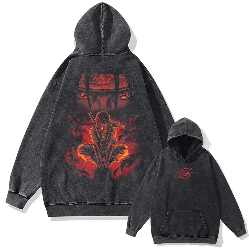 Anime Naruto Itachi Uchiha bluza 100% bawełna