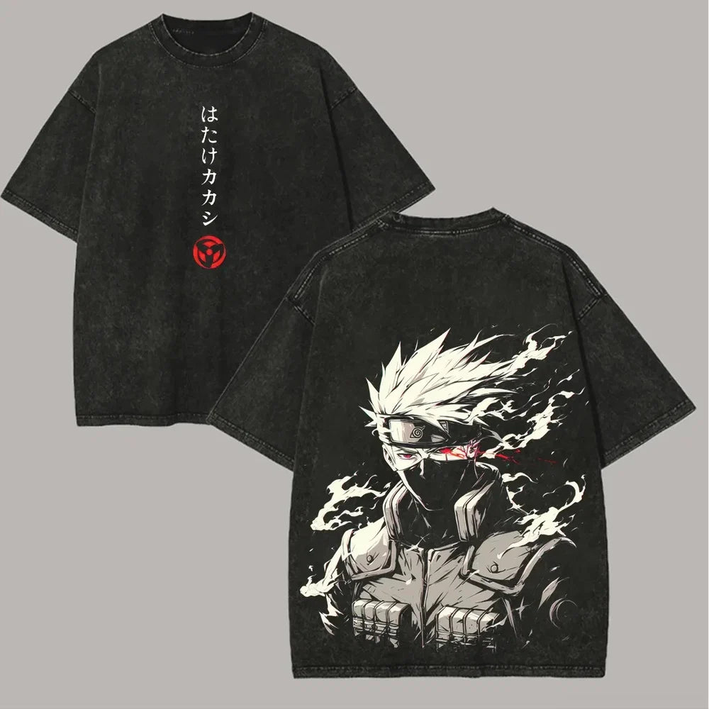 Anime Naruto Kakashi Hatake koszulka 100% bawełna